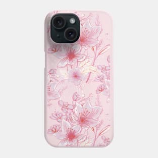 Pretty pink lily pattern Phone Case