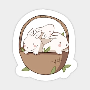 Bunnies pasket illustration Magnet