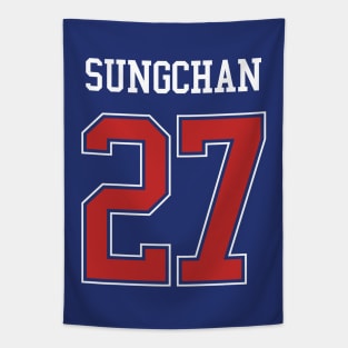 Sungchan's hockey jersey - 90's love (NCT) Tapestry