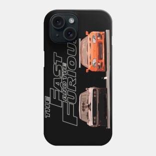 paul walker supra mk4 2JZ-GTE vs 1970 Dodge Charger R/T Phone Case