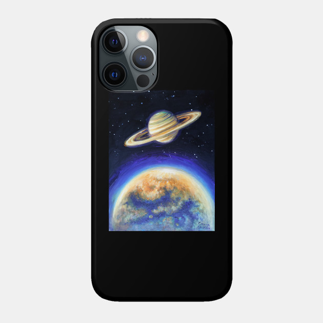 Saturn and Titan - Titan - Phone Case