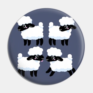 Simple Sheep Design - Dark Pin