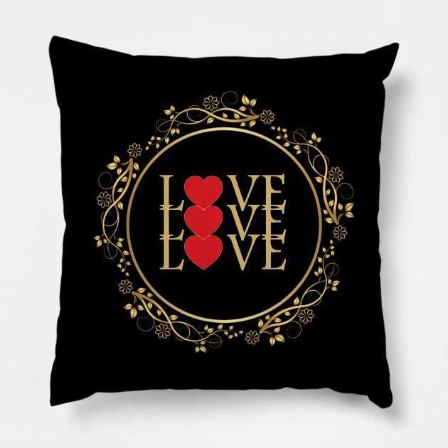 love t shirt top new design heart love sign Pillow by milica.brdar77@gmail.com