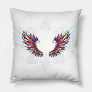 Stained Glass Wings ( Rainbow Wings ) Pillow