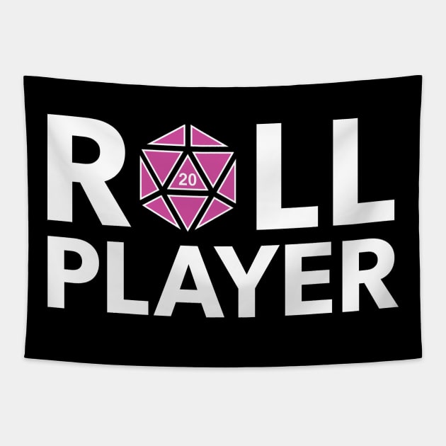 Roll Player (Pink d20) Tapestry by NashSketches