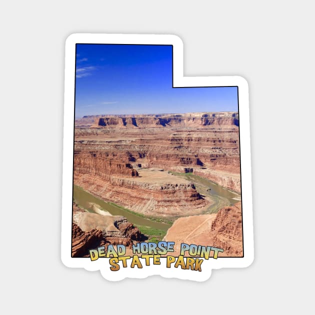 Utah State Outline - Dead Horse Point State Park Magnet by gorff