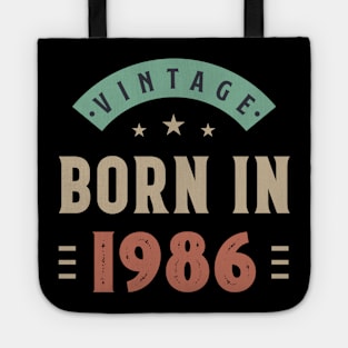 vintage born in 1986 Tote