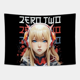 Zero Two Darling in the FRANXX t-shirt Tapestry