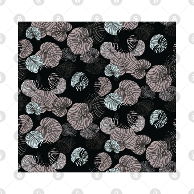 Magnificent Dark Leaves Pattern by Patternos