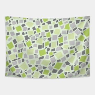 Broken Tiles Mosaic Pattern Grass Green Color Background GC-120-4 Tapestry