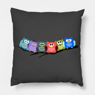 Owls on the pole Pillow