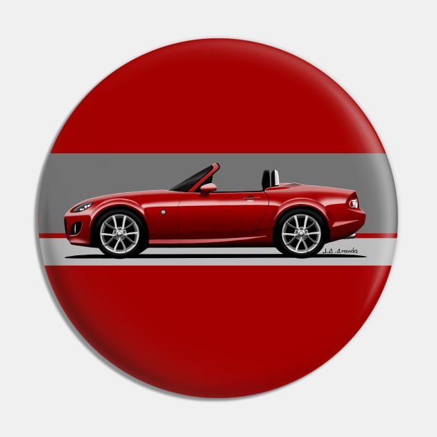 My drawing of the NC2 Competition Yellow roadster convertible classic sports car Pin by jaagdesign