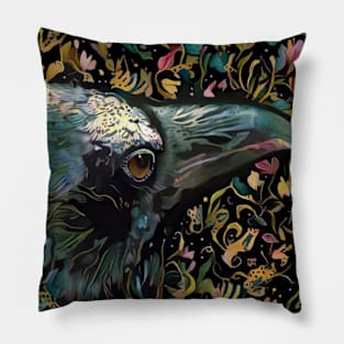 Colorful Corvids 4 Pillow