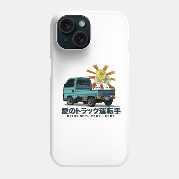 Japanese truck, Honda Kei Truck, Mini Truck Phone Case by SW Longwave