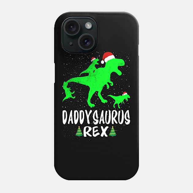 Daddy T Rex Matching Family Christmas Dinosaur Shirt Phone Case by intelus