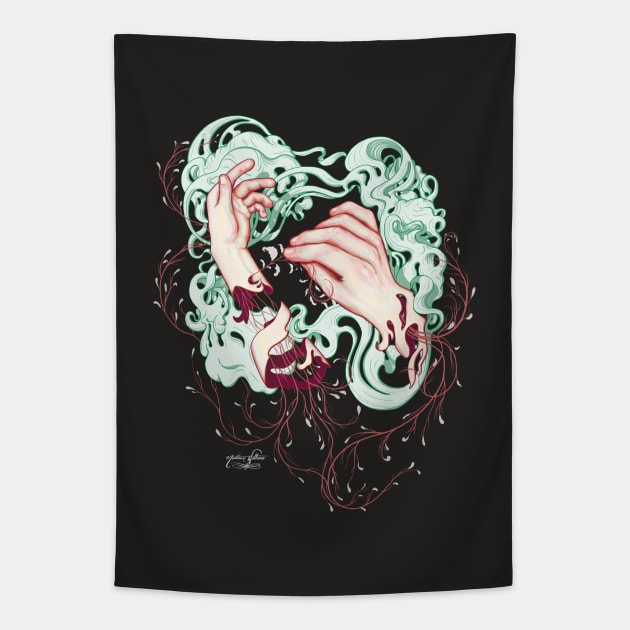 Pulling Strings Tapestry by Nathan Watkins Design