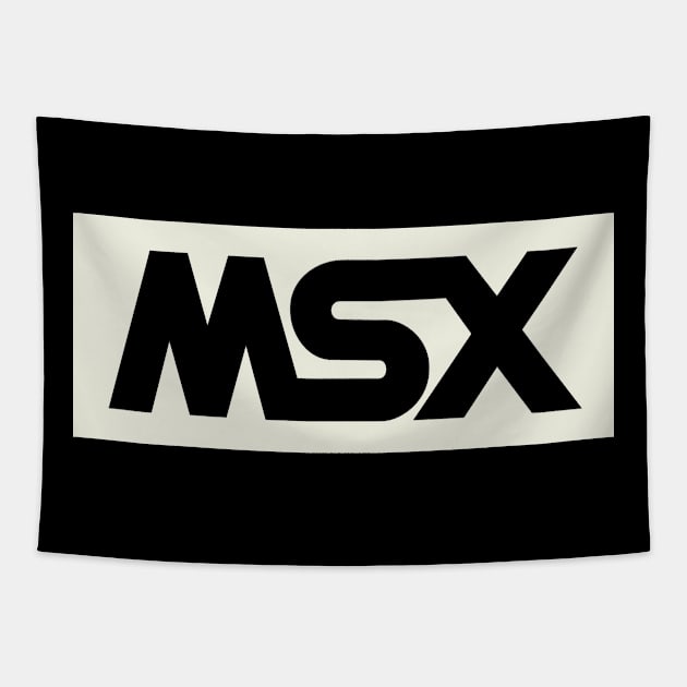 MSX Black Logo - Vintage Retro Computer Tapestry by Issho Ni