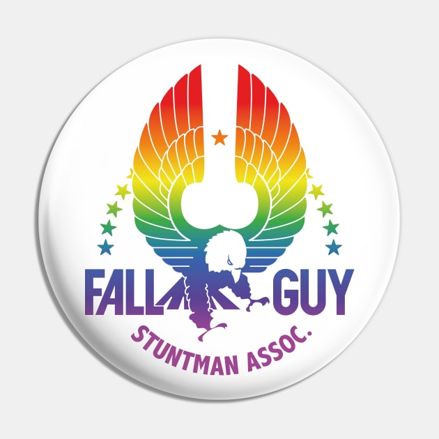 The Fall Guy Logo (rainbow effect) Pin by GraphicGibbon