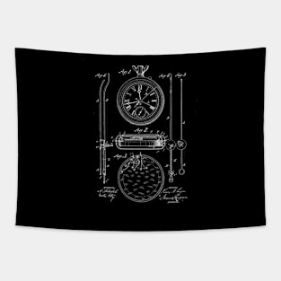 Stop Watch Vintage Patent Drawing Tapestry