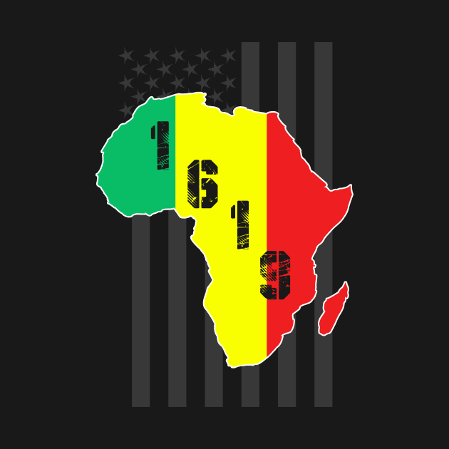 1619 African America Flag Pride Black History by FanaticTee