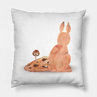 Rabbit and Mushroom Pillow