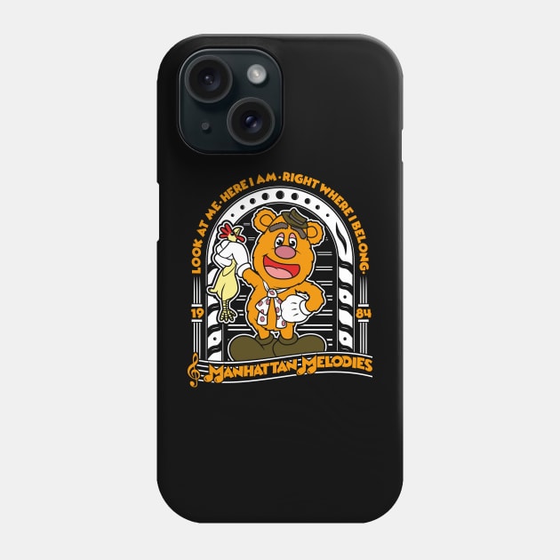 Fozzie Bear Muppets Manhattan Melodies Phone Case by RetroReview