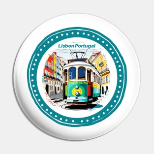 Lisbon Portugal Trolley Car Pin