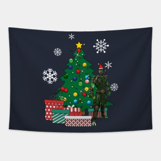 Reptile Around The Christmas Tree Mortal Kombat Tapestry