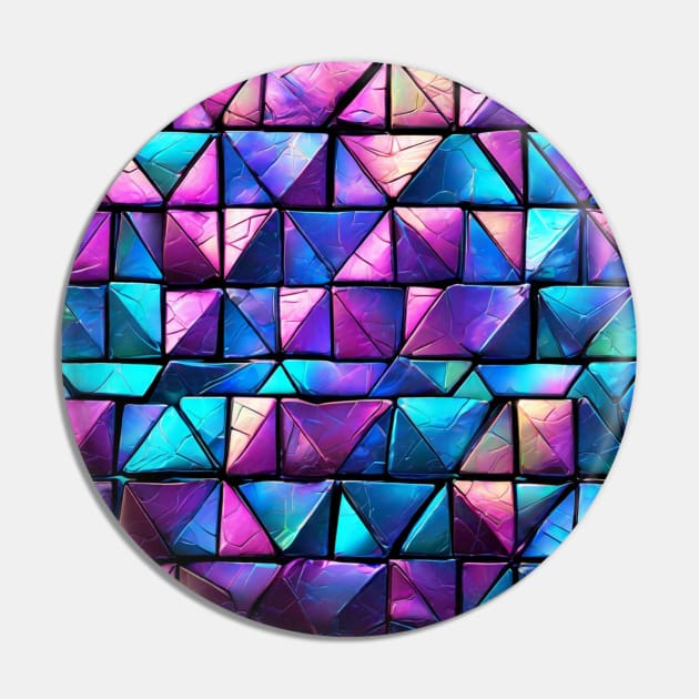 Iridescent Geometrical Tiles Wall Pin by Sonja818