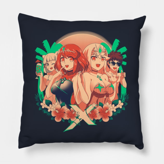 beach dlc Pillow by CoinboxTees