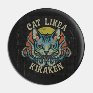 Cat Kraken Pin