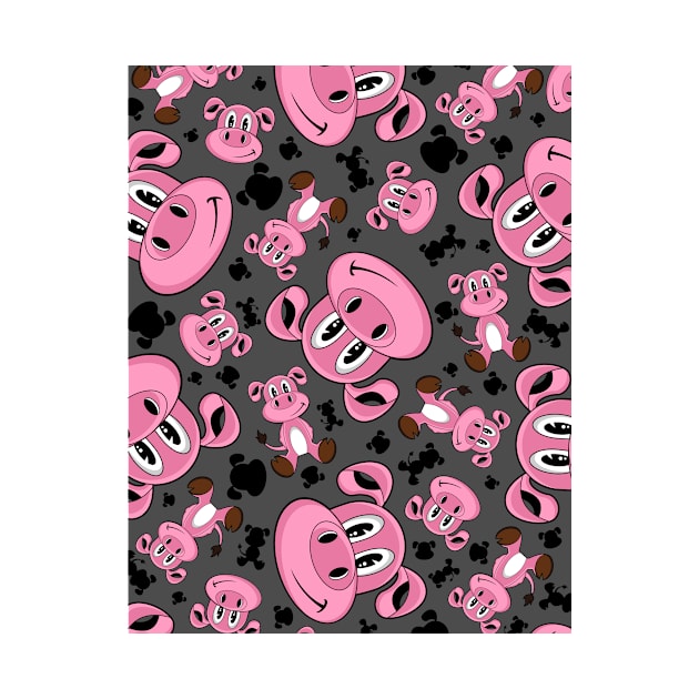 Cute Cartoon Pig by markmurphycreative