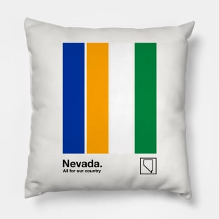 Nevada // Original Minimalist Artwork Poster Design Pillow