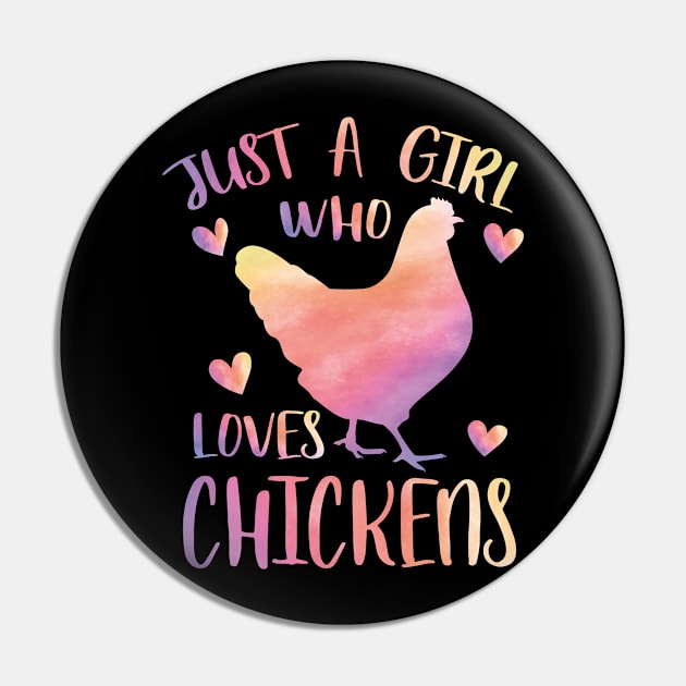 Just a girl who loves Chickens Pin by PrettyPittieShop