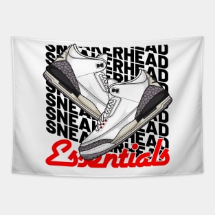 AJ 3 Retro White Cement Sneaker Tapestry