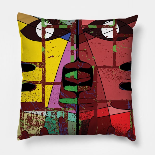 shapes and vivid colors for your shirt design Pillow by DELQABEL