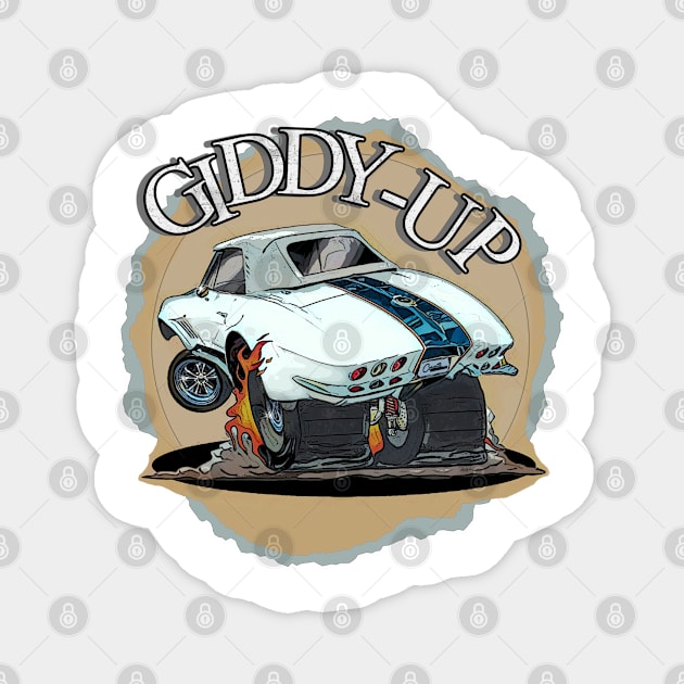 Giddy-Up - 1965 Vette Magnet by Wilcox PhotoArt