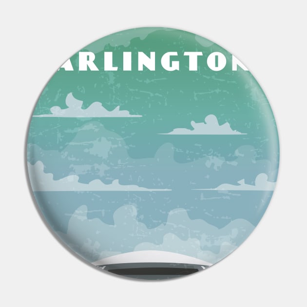 Arlington, USA.Retro travel poster Pin by GreekTavern