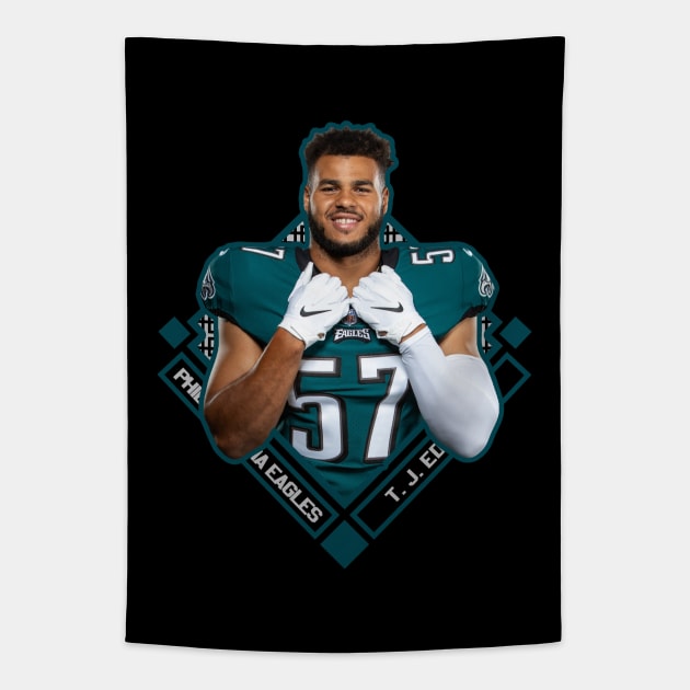 T. J. EDWARDS PHILADELPHIA EAGLES Tapestry by hackercyberattackactivity