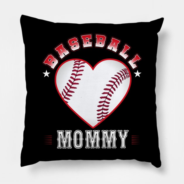 Mommy Baseball Team Family Matching Gifts Funny Sports Lover Player Pillow by uglygiftideas