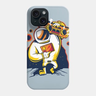 Retro Astronaut with Boombox Phone Case