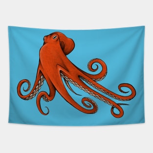 Octopus, octopus illustration, octopus drawing, octopus artwork Tapestry