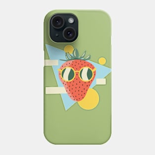 Strawberry with glasses Phone Case