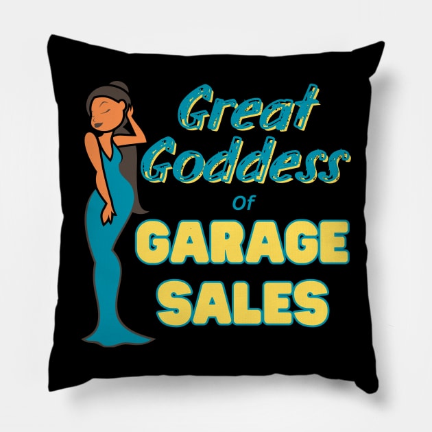 Garage Sale Goddess Pillow by Orange Otter Designs