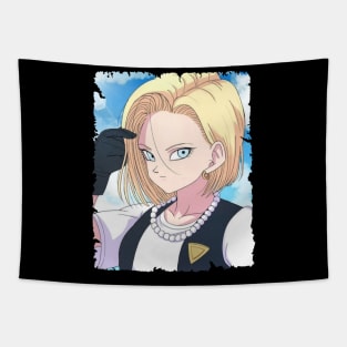 ANDROID 18 MERCH VTG Tapestry