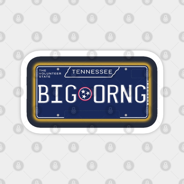 TN License Plate- BIG ORNG Magnet by AR100AR