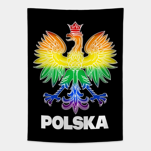 Poland/Polish Eagle Flag / Gay Pride Colors Tapestry by DankFutura