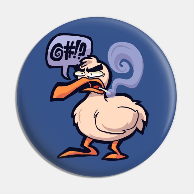 Grumpy Duck Pin by FuchsiaNeko