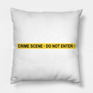 Crime Scene Tape Do Not Enter Pillow