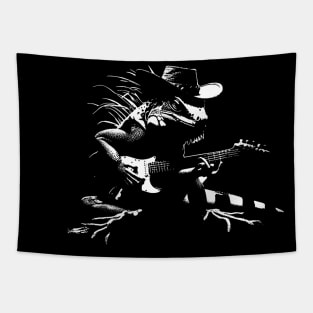 Iguana Playing Bass Guitar Shirt Men Animal Playing Guitar Tapestry